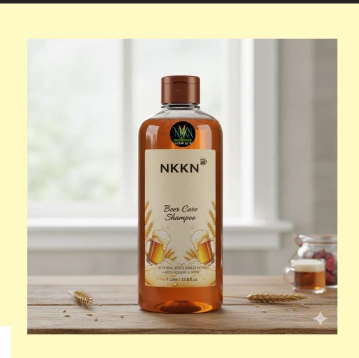 NKKN Beer Shampoo: The Secret to Strong, Voluminous & Naturally Shiny Hair